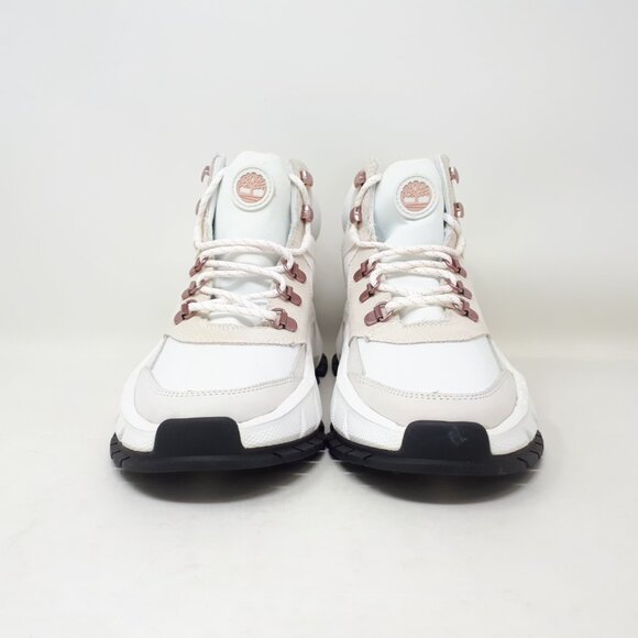 Timberland TBL Turbo Mid Hiker Hiking Boot Shoe White Suede Womens Size 9 US NEW - Picture 7 of 12